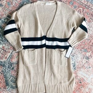 Goodnight macaroon stripe colorblock cardigan